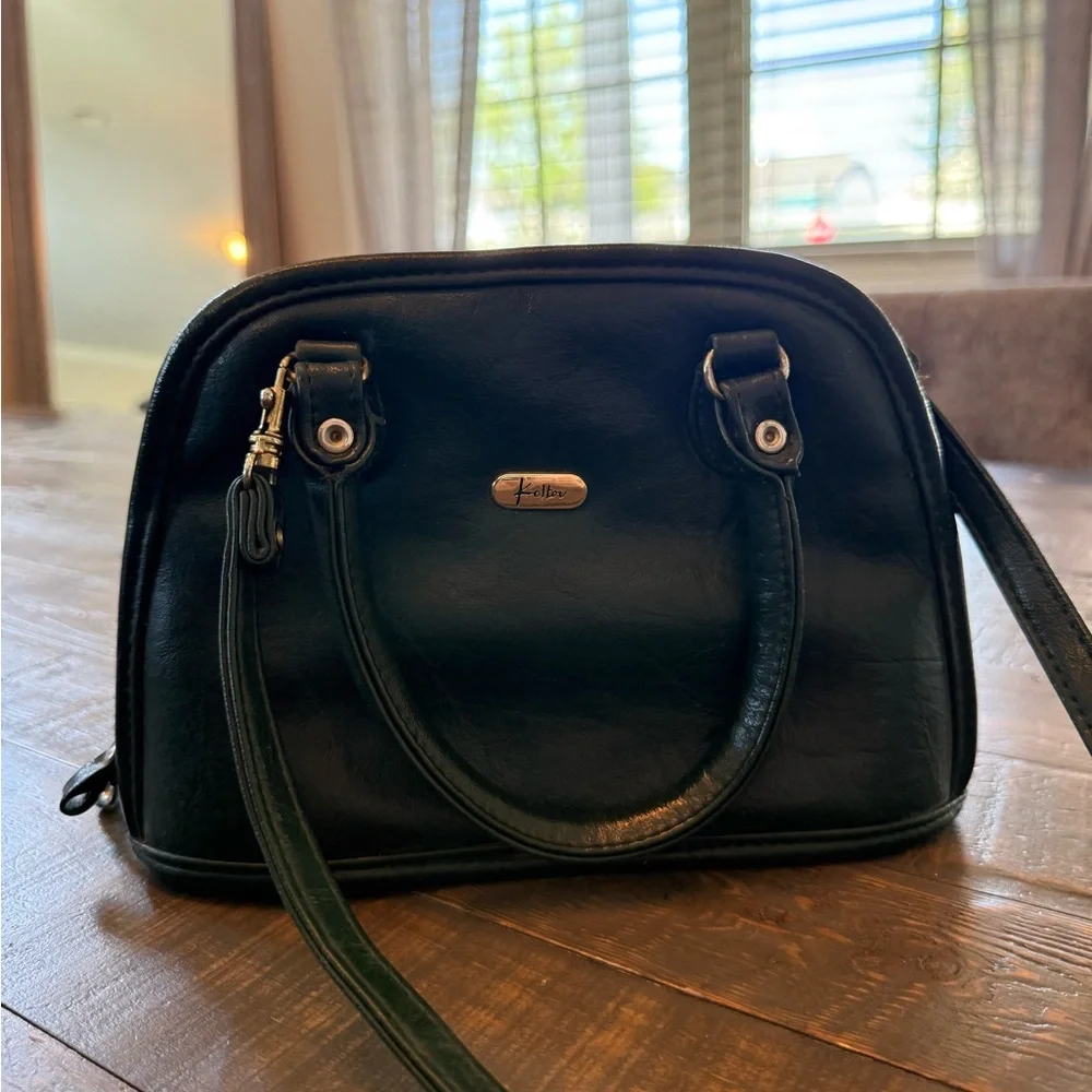 Koltov green leather vintage Crossbody handbag - Picture 10 of 11